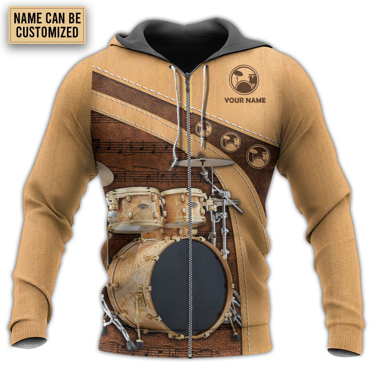 Old Drummer Lady Personalized Hoodie For Comfortable Daily Outfits Holidays And Casual Wear