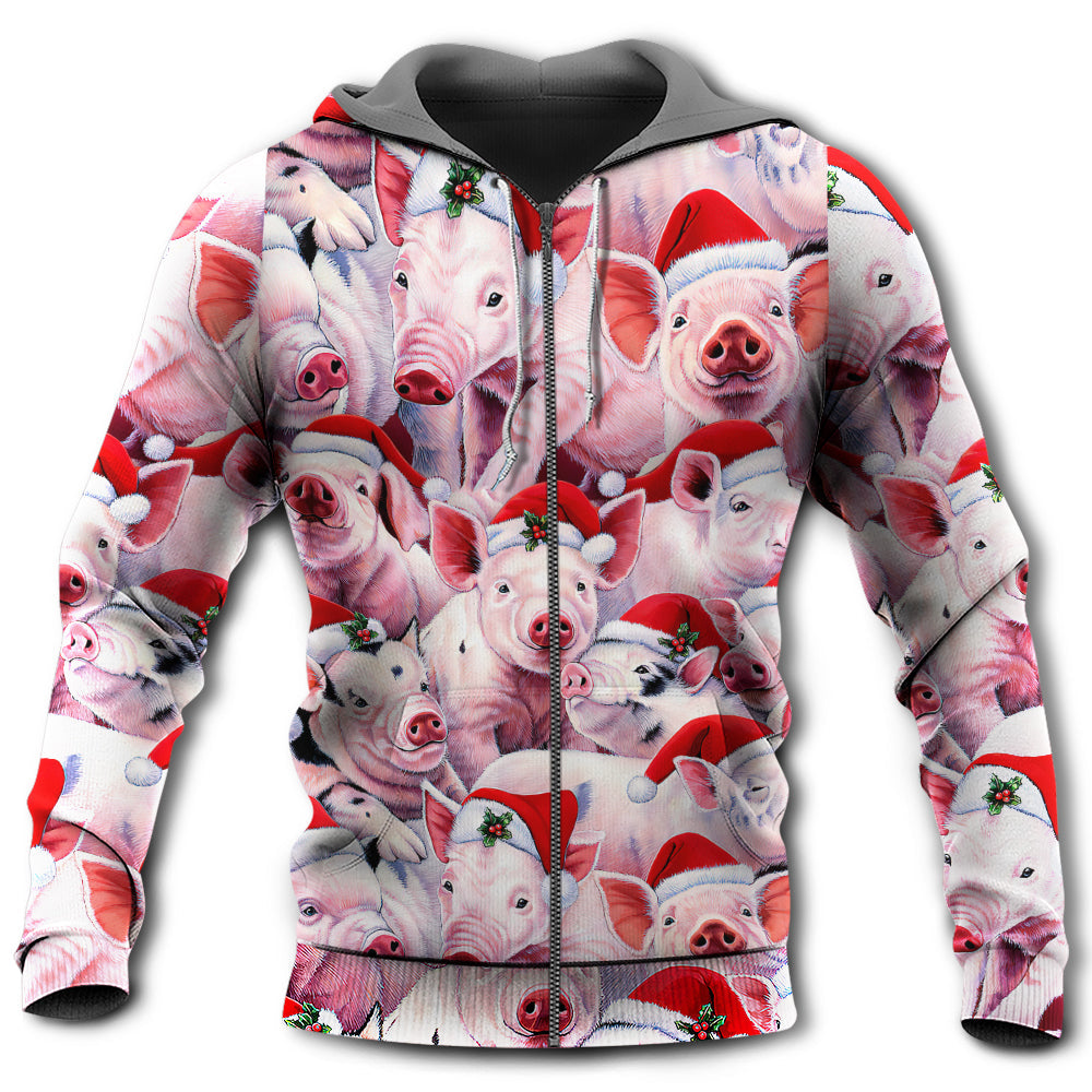 Funny Piggies Christmas Hoodie For Festive Celebrations Seasonal Trips And Relaxed Winter Wear