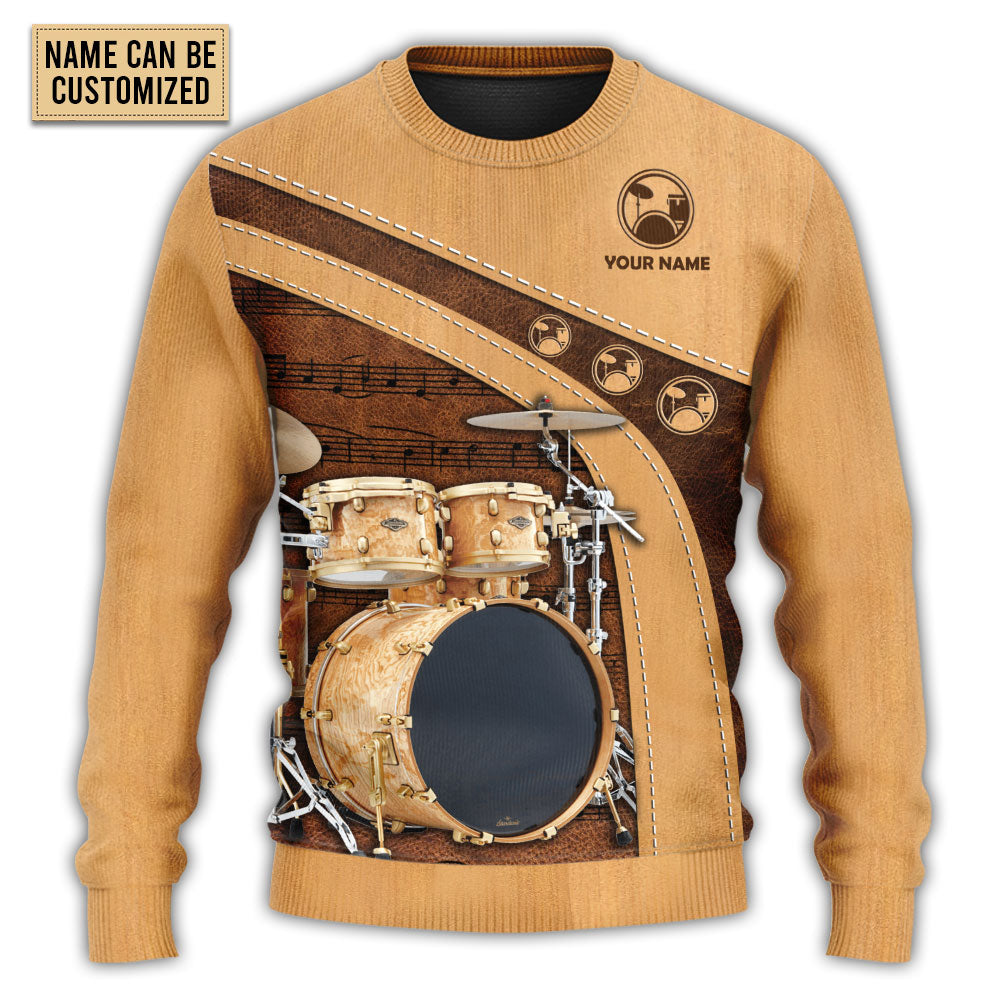 Vintage Drummer And Lady Stick Sweater For Distinctive Style Travel Adventures And Creative Gifts