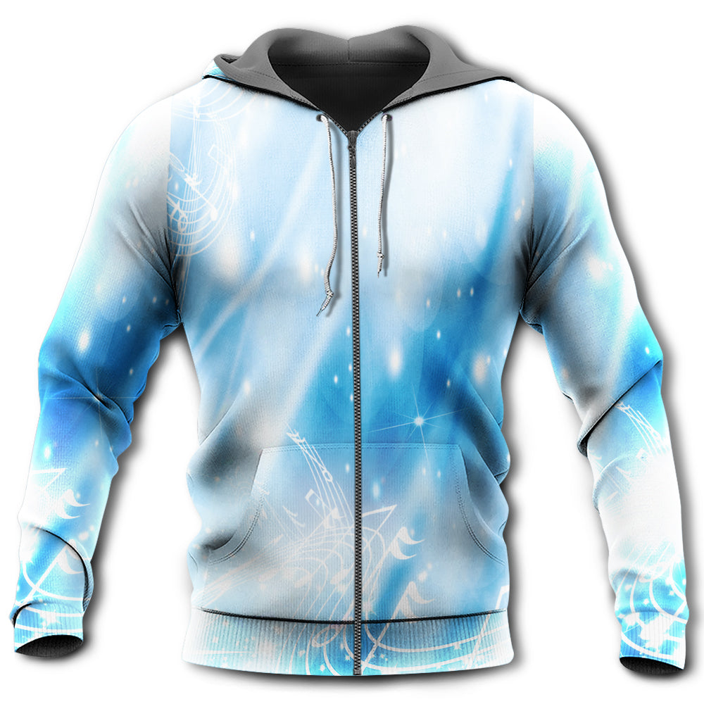 Dark Blue Music Notes Hoodie For Concert Days Travel Adventures And Casual Layering
