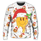 Christmas Hippie Groovy Santa Smile Face Sweater For Seasonal Parties Cozy Gatherings And Thoughtful Holiday Gifts