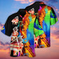 Neon Colorful Piano Music Hawaiian Shirt For Beach Parties And Weekend Getaways