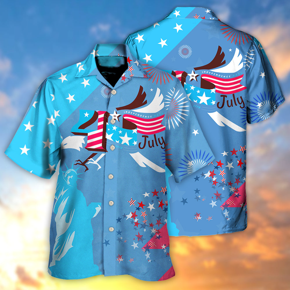 American Independence Fourth Hawaiian Shirt Resort Outfit View For Beach Days