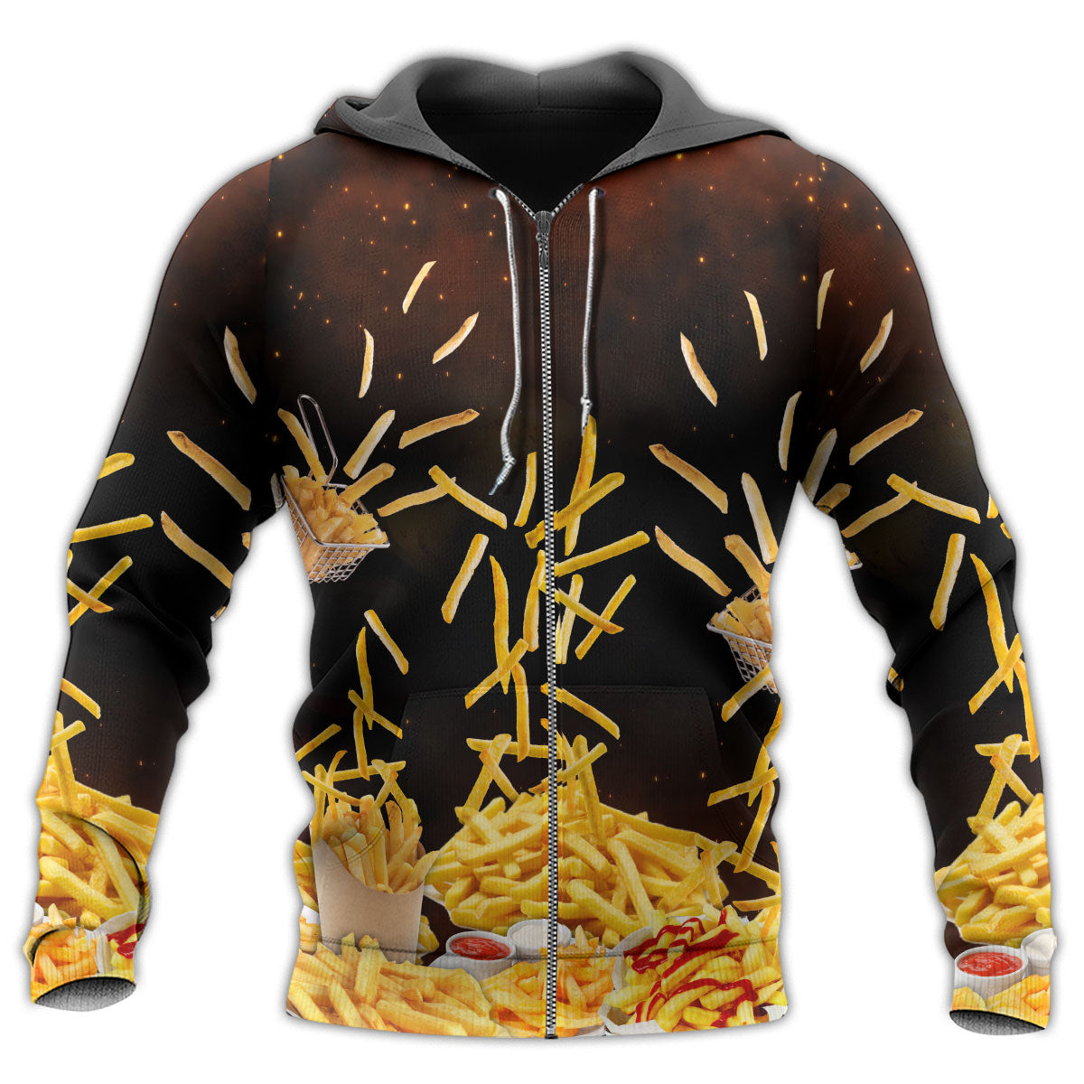 French Fries Fast Food Lover Hoodie For Everyday Wear Outdoor Adventures And Comfortable Style