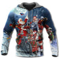 Christmas Santa Motorcycle Ride Hoodie For Festive Days Casual Adventures And Thoughtful Seasonal Gifting