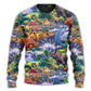 Colorful Dinosaur Sweater For Animal Inspired Style Events And Comfortable Daily Wear
