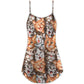 Cute Funny Cat Happy Life V-Neck Sleeveless Cami Dress For Vacations Parties And Expressive Warm Weather Styling