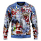 Santa And Snowman Happy Holiday Sweater For Holiday Parties Family Gatherings And Seasonal Gift Giving