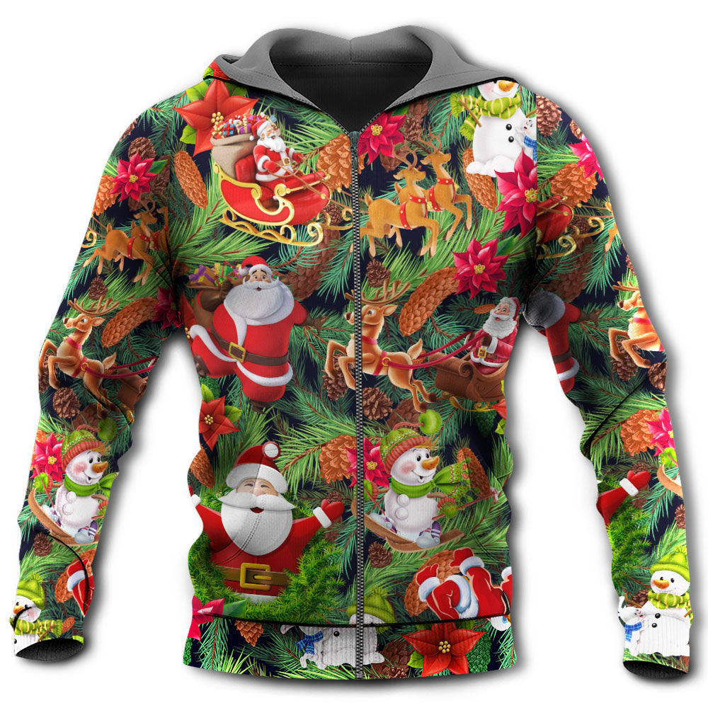 Christmas Santa Snowman Hoodie For Christmas Events Holiday Travel And Comfortable Casual Outfits