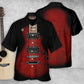 Electric Classic Guitar Rock Hawaiian Shirt Design Detail For Beach Days And Holiday Travel