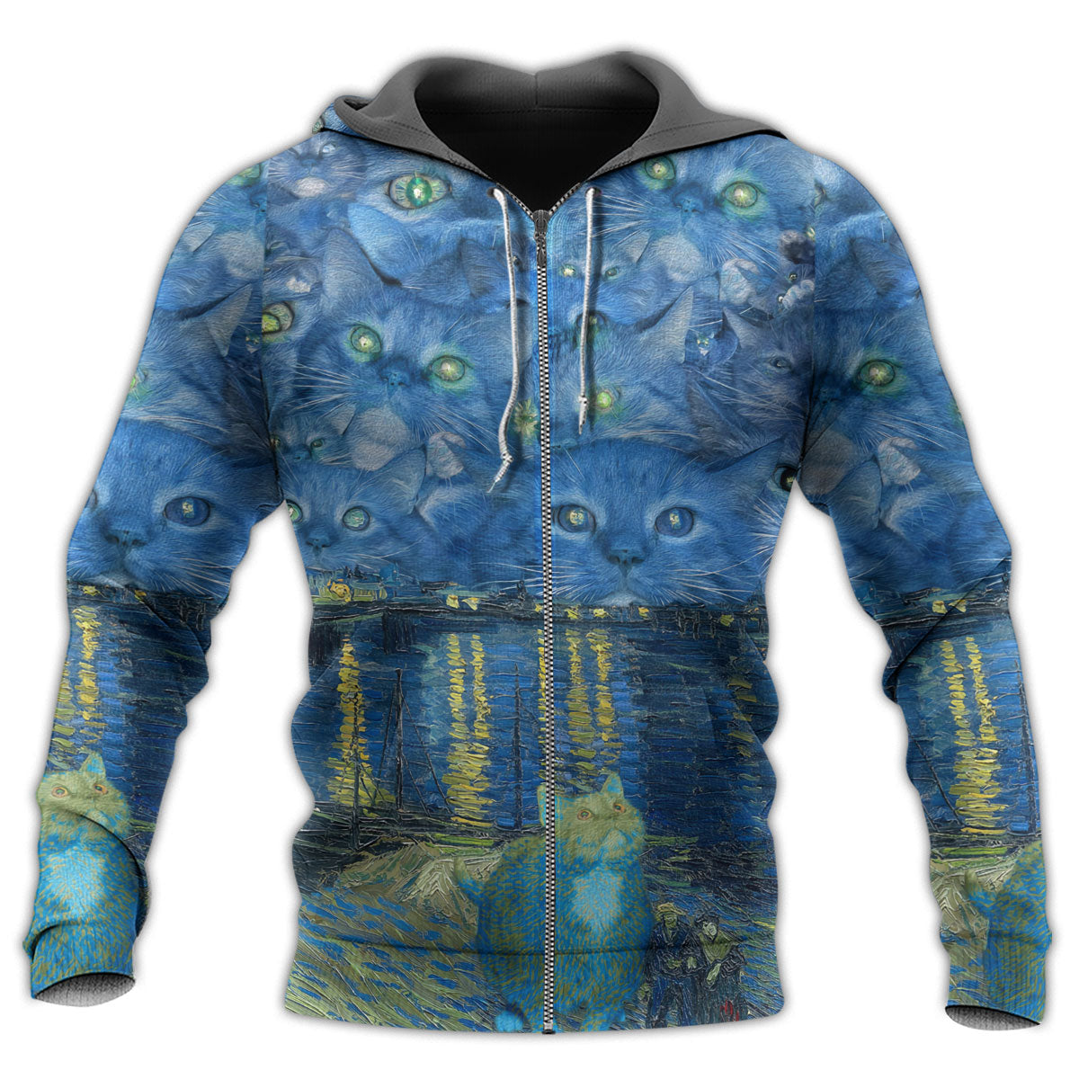 Cat Starry Night Hoodie For Nature Lovers Everyday Adventures And Thoughtful Gifting