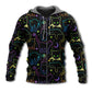 Neon Colorful Cat Playing Kitten Hoodie For Animal Enthusiasts Outdoor Activities And Daily Wear
