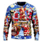 Christmas Santa Snowy Night Merry Xmas Sweater For Holiday Travel Winter Outings And Cheerful Gift Giving