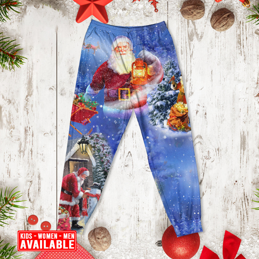 Merry Christmas Santa Holiday Arrival Long Sleeve Pajamas Set For Winter Nights And Thoughtful Gifting