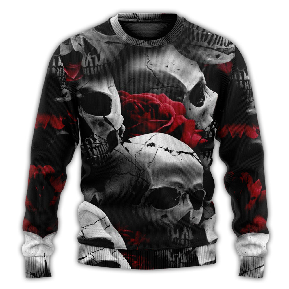 Skull Rose Fantasy Sweater For Alternative Outfits Seasonal Events And Everyday Comfort