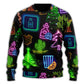 Christmas Neon Drink Sweater For Holiday Travel Winter Outings And Cheerful Gift Giving