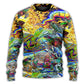 Hippie Turtle Colorful Peace Sweater For Psychedelic Art Fans Outdoor Events And Distinctive Gifts