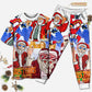 Dancing Santa Christmas Short Sleeve Pajamas Set For Winter Nights And Thoughtful Gifting