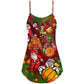 Santa Basketball Christmas Cheer V-Neck Sleeveless Cami Dress For Summer Events And Comfortable Everyday Style