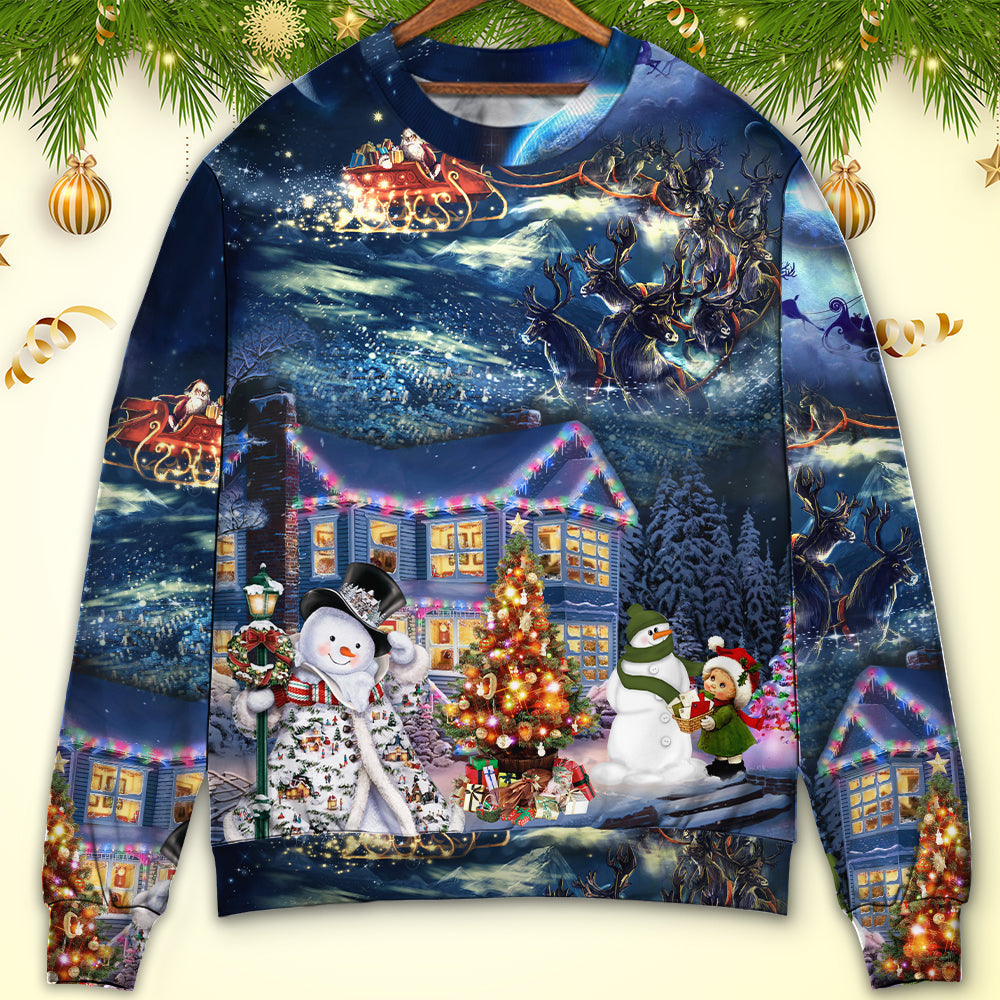 Christmas Santa Family Holiday Lights Sweater For Festive Parties Family Photos And Comfortable Seasonal Wear