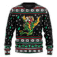 Christmas Santa With Fantasy Dragon Sweater For Festive Parties Family Photos And Comfortable Seasonal Wear