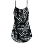 Skull Life And Death Quote V-Neck Sleeveless Cami Dress For Festivals Travel And Relaxed Casual Summer Wear