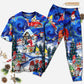 Festive Gnome Friends Christmas Short Sleeve Pajamas Set For Christmas Mornings And Relaxed Lounging