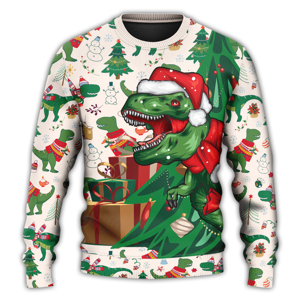 Christmas Dinosaurs Xmas Tree Merry Rexmas Sweater For Winter Celebrations Family Events And Thoughtful Gifting