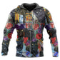 Black Floral Fantasy Cat Hoodie For Imaginative Adventures Casual Wear And Comfortable Layering