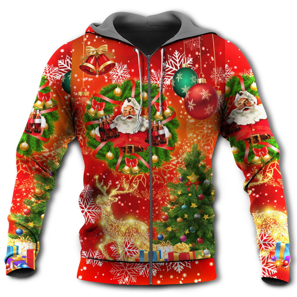 Santa Tree Lights Christmas Reindeer Snowman Family Hoodie For Festive Family Moments Winter Wear And Holiday Gift Ideas