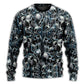 Skull Heat Energy Sweater For Art Fans Travel Parties And Distinctive Casual Style