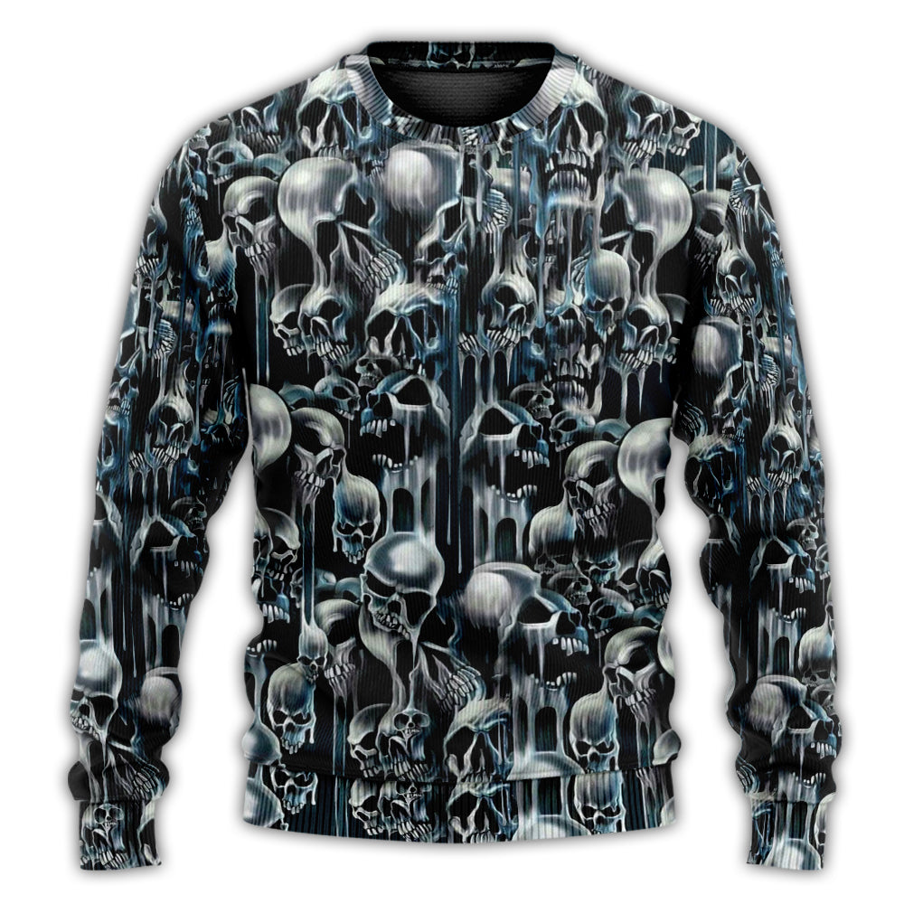 Skull Heat Energy Sweater For Art Fans Travel Parties And Distinctive Casual Style