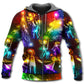 Happy Neon Christmas Family Love Tree Light Hoodie For Seasonal Parties Casual Wear And Thoughtful Holiday Gifts