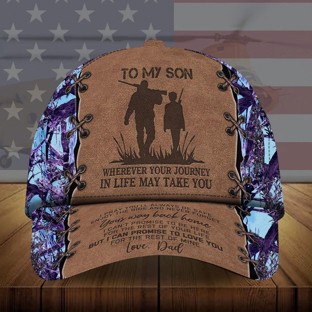 To My Son Hunting Camo Classic Cap For Everyday Wear Vacations And Seasonal Activities