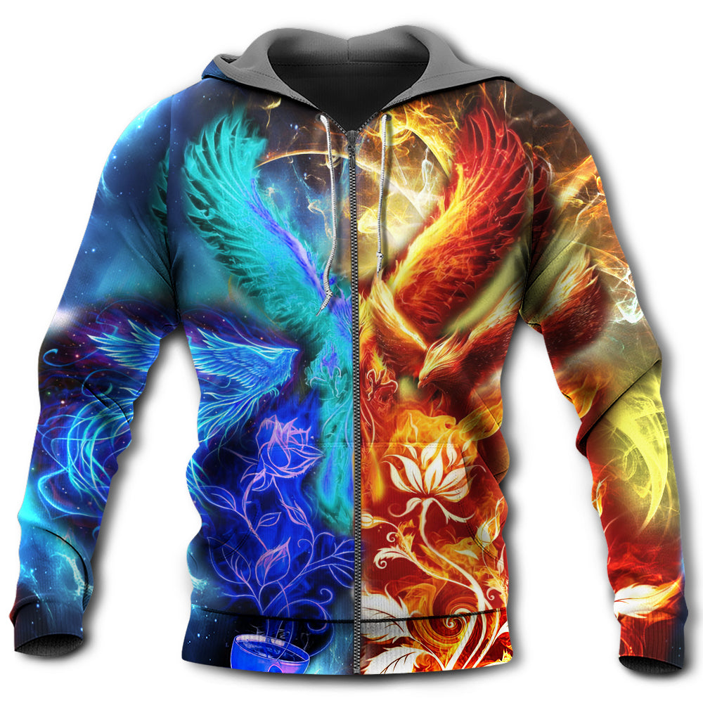 Fantasy Phoenix Opposite Life Hoodie For Fantasy Adventures Weekend Travel And Relaxed Outfits