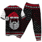 Retro Nordic Santa Christmas Short Sleeve Pajamas Set For Christmas Mornings And Relaxed Lounging