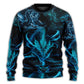 Blue Dragon Lightning Witch Fantasy Sweater For Alternative Fashion Events And Thoughtful Seasonal Gifts