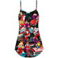 Santa Guitar Music Holiday V-Neck Sleeveless Cami Dress For Beach Trips Parties And Relaxed Warm Weather Style