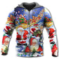 Funny Santa Holiday Hoodie For Festive Streetwear Winter Outings And Christmas Celebrations