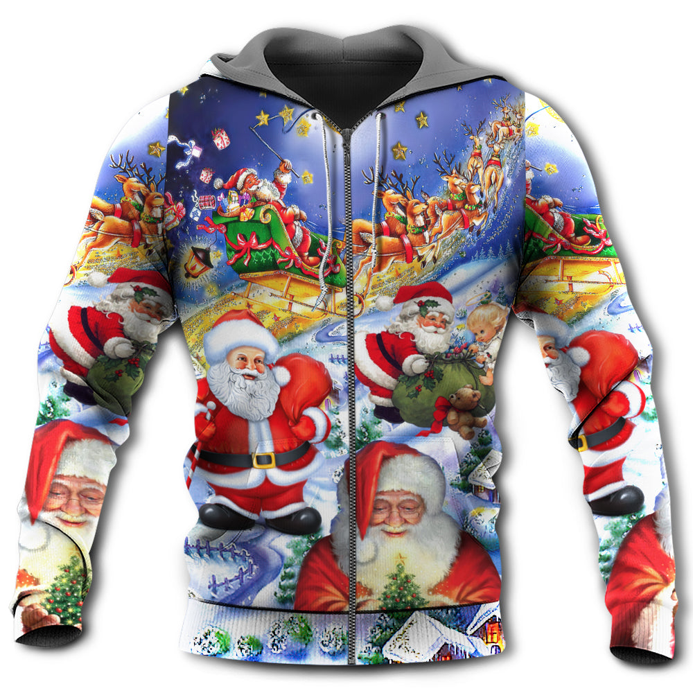 Funny Santa Holiday Hoodie For Festive Streetwear Winter Outings And Christmas Celebrations