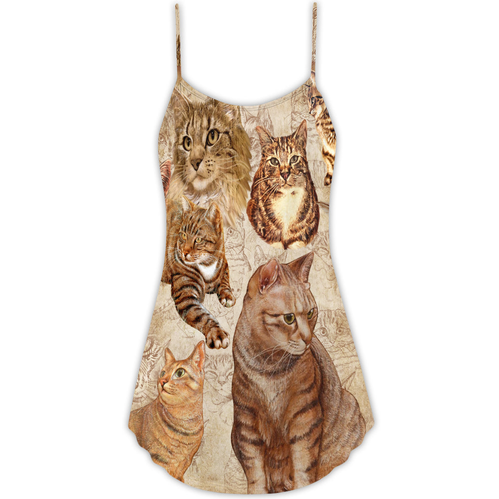 If You Don't Like Cats Quote V-Neck Sleeveless Cami Dress For Playful Summer Getaways And Thoughtful Gift Giving