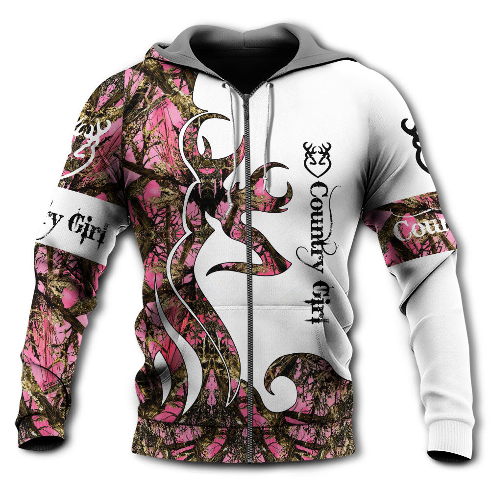 Pink Hunting Country Girl Camo Hoodie For Hunting Enthusiasts Daily Wear And Weekend Adventures