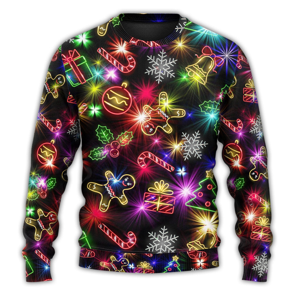 Christmas Tree Gifts Gingerbread Neon Sweater For Winter Parties Seasonal Adventures And Relaxed Everyday Styling