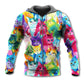 Colorful Cute Happy Kitten Life Hoodie For Weekend Adventures Casual Style And Relaxed Comfort