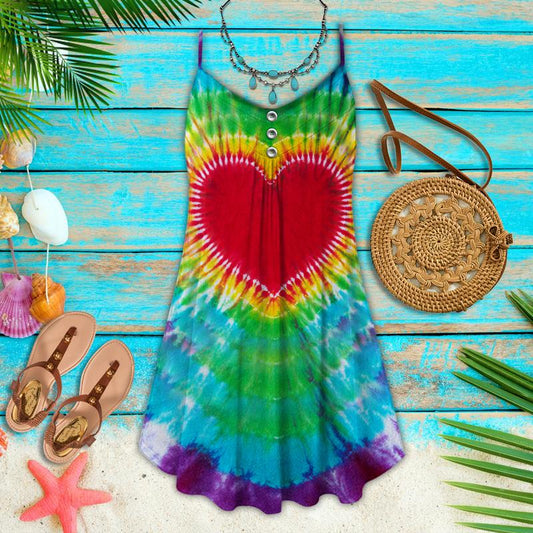 Hippie Peaceful Butterfly Summer Vibes Limited 4 – Women's Summer Sleeveless V-Neck Camisole Dress