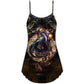 Golden Dragon Royal Style V-Neck Sleeveless Cami Dress For Mythical Art Lovers And Relaxed Warm Weather Fashion