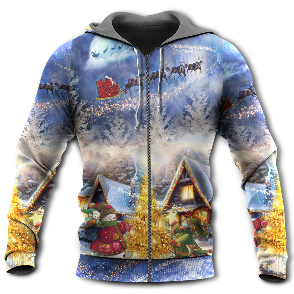 Santa Reindeer Snowman Family Hoodie For Winter Adventures Family Gatherings And Festive Everyday Style
