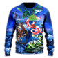 Christmas Santa Riding Fantasy Dragon Sweater For Winter Celebrations Family Events And Thoughtful Gifting