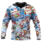 Santa Snowman Holiday Hoodie For Holiday Vacations Winter Events And Everyday Comfort