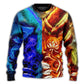 Phoenix Rebirth Fantasy Sweater For Casual Gatherings Holidays And Everyday Comfort